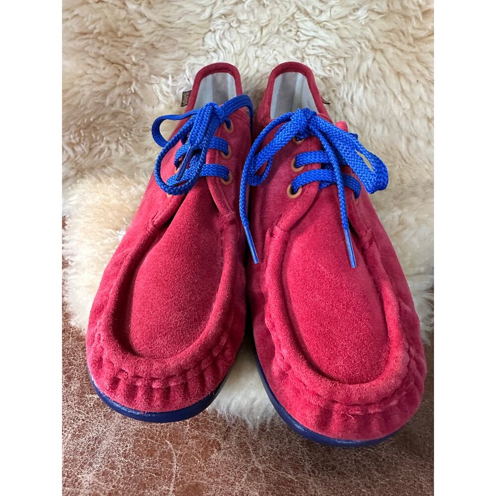 SAS Bounce Siesta Walking Shoes Sneakers Womens Blue red suede Leather sz 9 1/2 - Picture 4 of 12